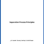 Solucionario Separation Process Principles