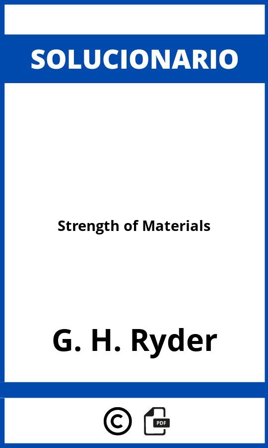 Solucionario Strength of Materials