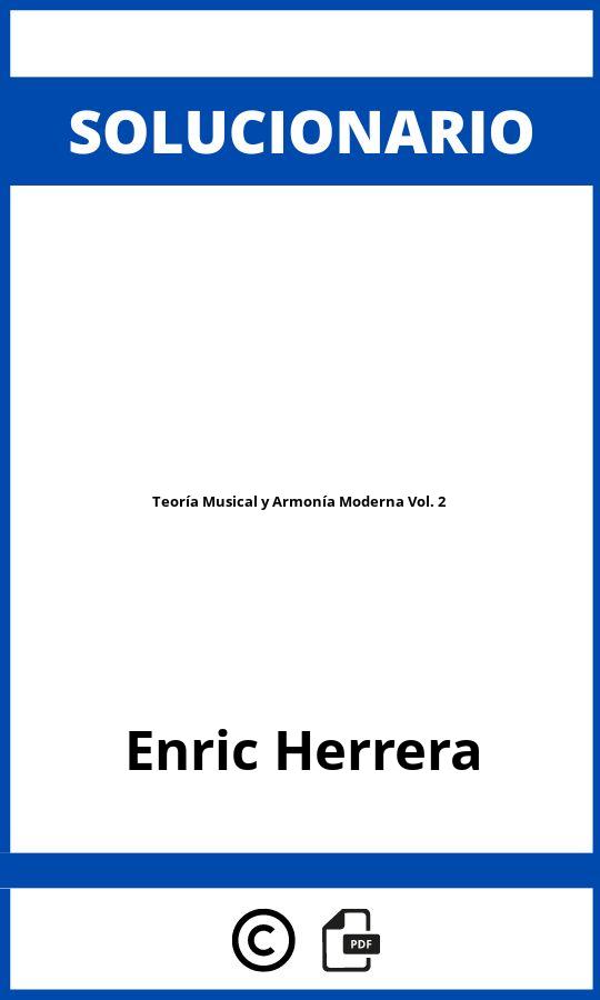 Solucionario Teoría Musical y Armonía Moderna Vol. 2