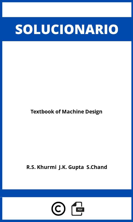 Solucionario Textbook of Machine Design