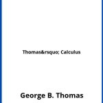 Solucionario Thomas’ Calculus