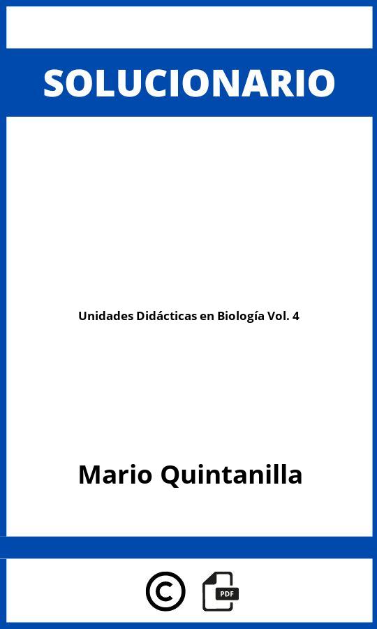 Solucionario Unidades Didácticas en Biología Vol. 4