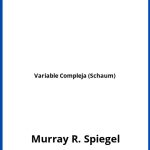 Solucionario Variable Compleja (Schaum)
