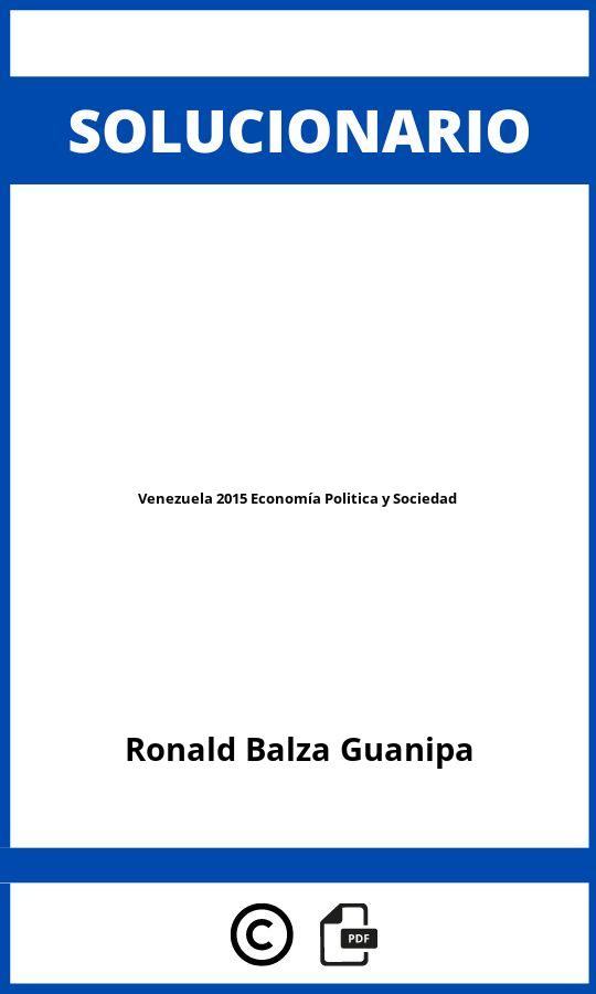 Solucionario Venezuela 2015 Economía Politica y Sociedad